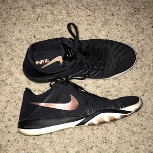 Nike Free TR 6 with rose gold swoosh
